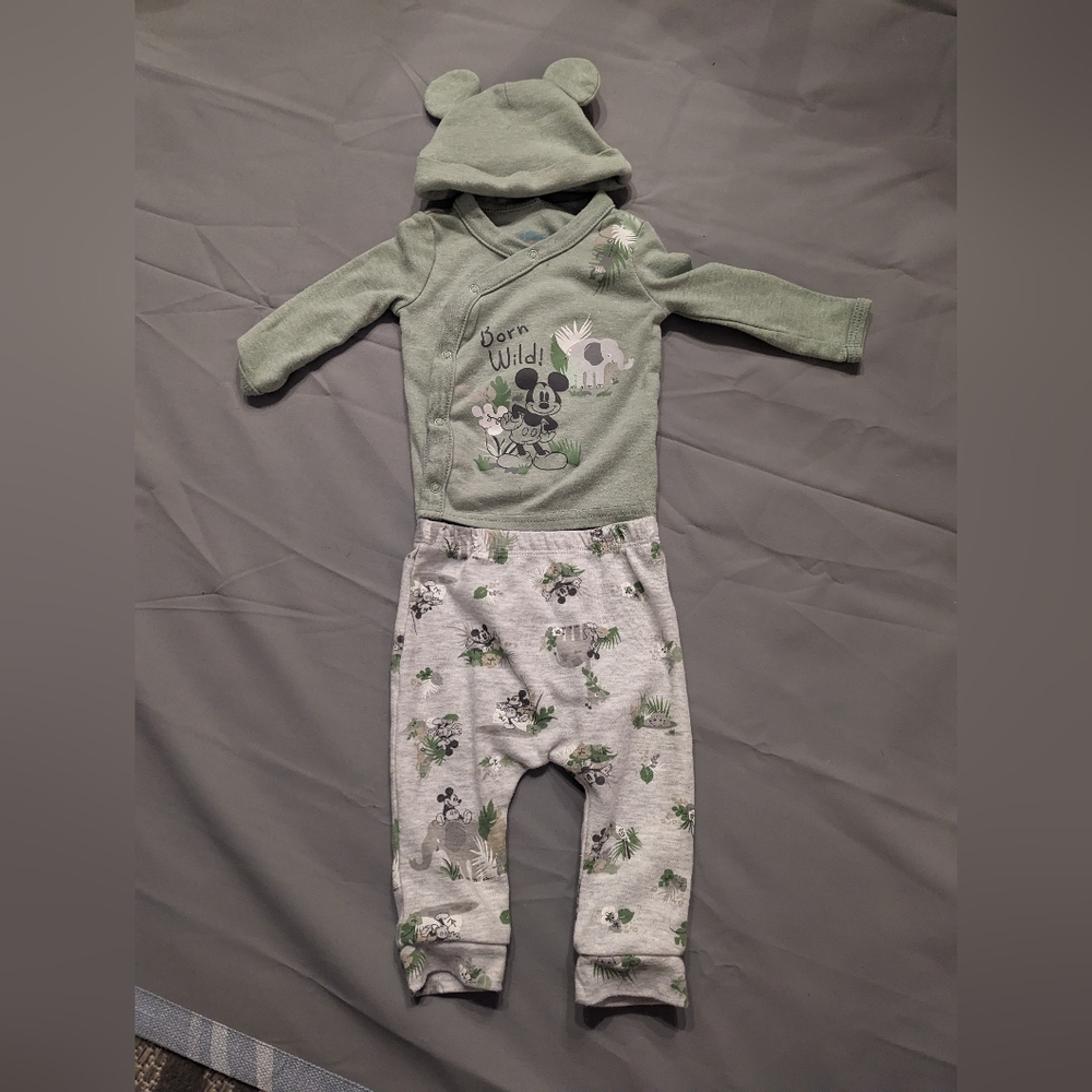 Disney Mickey 3-6M Set with Hat